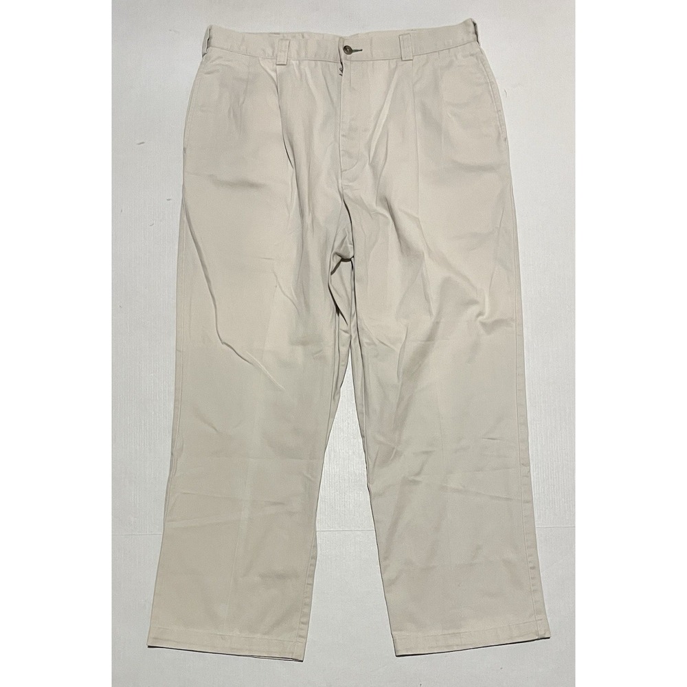Tommy Hilfiger Mens Chino Pants Beige Size 34 X 28 Golf Classic Double‎ Pleat
